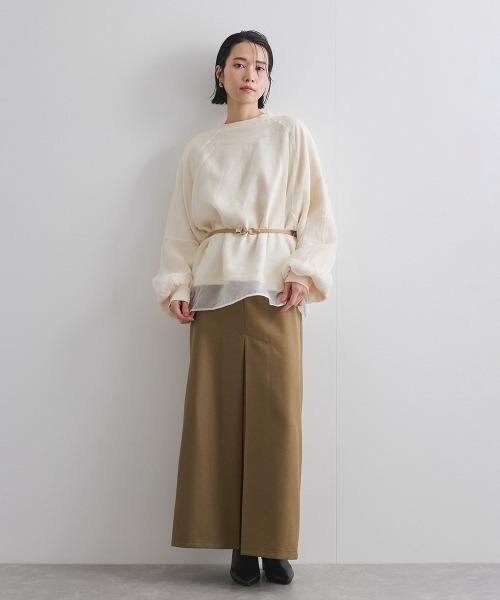 ketty（ケティ）の「ヘザーエステルツイルタックスカート≪手洗い可能≫（スカート・レディース・ブラック/オフホワイト/ベージュ・M）」の20枚目の写真