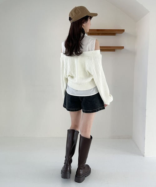 Heather（ヘザー）の「Denim デザインショートパンツ　320077（デニムパンツ・レディース・ブラック/ブルー・M/S）」の17枚目の写真