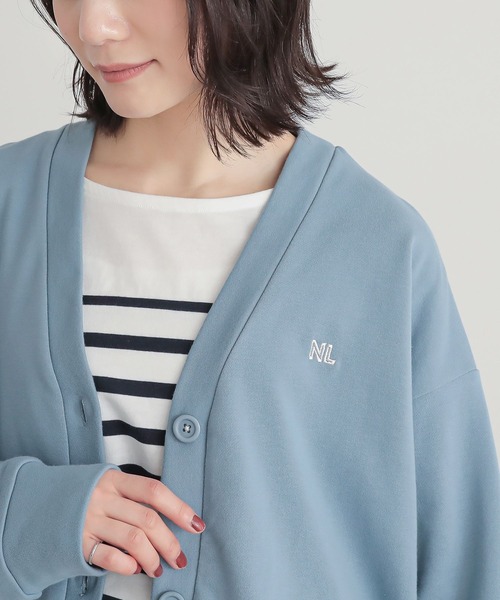 n'OrLABEL（ノアールレーベル）の「『スウェットロゴカーディガン』（カーディガン/ボレロ・レディース・チャコール/アイボリー/ブルー・FREE）」の9枚目の写真