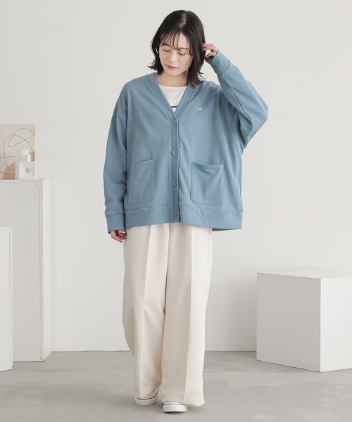 n'OrLABEL（ノアールレーベル）の「『スウェットロゴカーディガン』（カーディガン/ボレロ・レディース・チャコール/アイボリー/ブルー・FREE）」の12枚目の写真