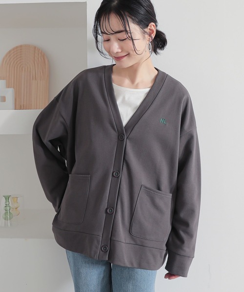 n'OrLABEL（ノアールレーベル）の「『スウェットロゴカーディガン』（カーディガン/ボレロ・レディース・チャコール/アイボリー/ブルー・FREE）」の18枚目の写真