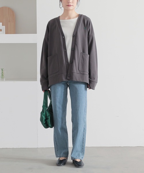 n'OrLABEL（ノアールレーベル）の「『スウェットロゴカーディガン』（カーディガン/ボレロ・レディース・チャコール/アイボリー/ブルー・FREE）」の22枚目の写真