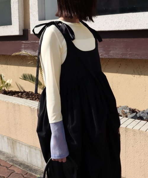 DONOBAN（ドノバン）の「バイカラーシアートップス【クルーネック】（Tシャツ/カットソー・レディース・ブラック系その他/ブラック/アイボリー/ブルーグレー/ネイビー/ホワイト系その他・ONE）」の21枚目の写真