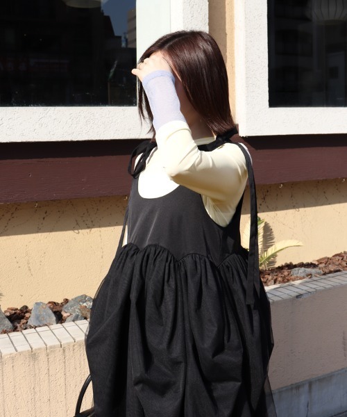 DONOBAN（ドノバン）の「バイカラーシアートップス【クルーネック】（Tシャツ/カットソー・レディース・ブラック系その他/ブラック/アイボリー/ブルーグレー/ネイビー/ホワイト系その他・ONE）」の22枚目の写真