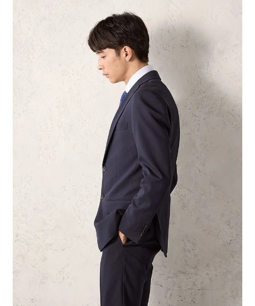 Perfect Suit FActory(パーフェクトスーツファクトリー)の「【WEB限定/上下洗える】2釦スーツ シャドウストライプ ネイビー(スーツセット・メンズ・ネイビー・A4/A5/A6/A7/AB5/AB6/AB7/Y4/Y5/Y6/Y7/AB8/AB4/A8)」の4枚目の写真