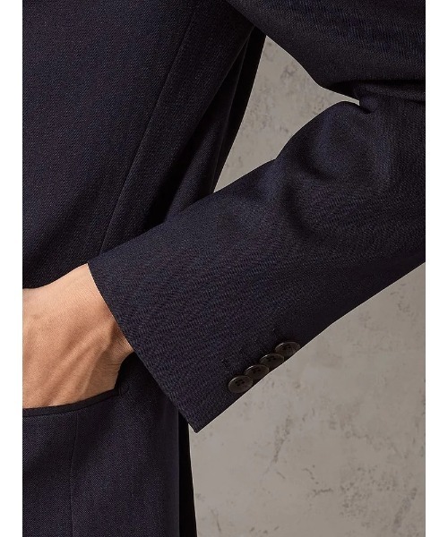 Perfect Suit FActory(パーフェクトスーツファクトリー)の「【WEB限定/上下洗える】2釦スーツ シャドウストライプ ネイビー(スーツセット・メンズ・ネイビー・A4/A5/A6/A7/AB5/AB6/AB7/Y4/Y5/Y6/Y7/AB8/AB4/A8)」の6枚目の写真