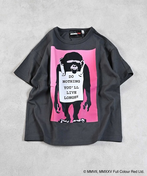 BRANDALISED（ブランダライズド）の「【BRANDALISED×MARKEY’S】プリントTee（Tシャツ/カットソー・キッズ・パープル/チャコール/オフホワイト・80/90/95/100/110/120/130/140/150）」の2枚目の写真