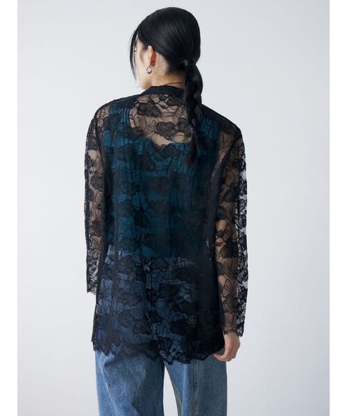 MURUA（ムルーア）の「【WEB限定】レースシャツチュニック（シャツ/ブラウス・レディース・アイボリー/ブラック・FREE）」の13枚目の写真