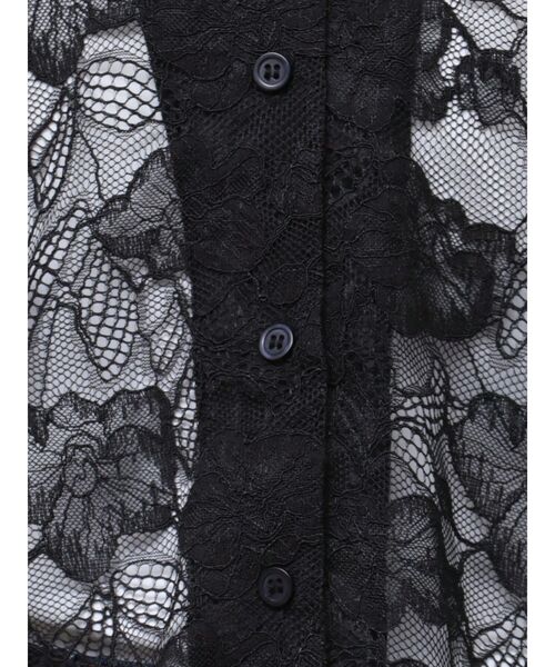 MURUA（ムルーア）の「【WEB限定】レースシャツチュニック（シャツ/ブラウス・レディース・アイボリー/ブラック・FREE）」の3枚目の写真