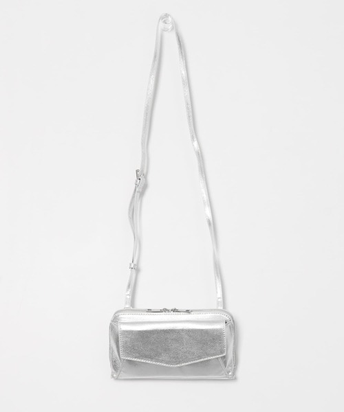 URBAN RESEARCH ROSSO WOMEN(アーバンリサーチ ロッソ)の「スリムショルダーバッグ(ショルダーバッグ・レディース・ブラック/ベージュ系その他/シルバー・-)」の6枚目の写真