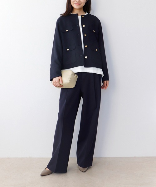 Jines(ジネス)の「2タックワイドパンツ(その他パンツ・レディース・ベージュ/ネイビー/グレー・36/38)」の21枚目の写真