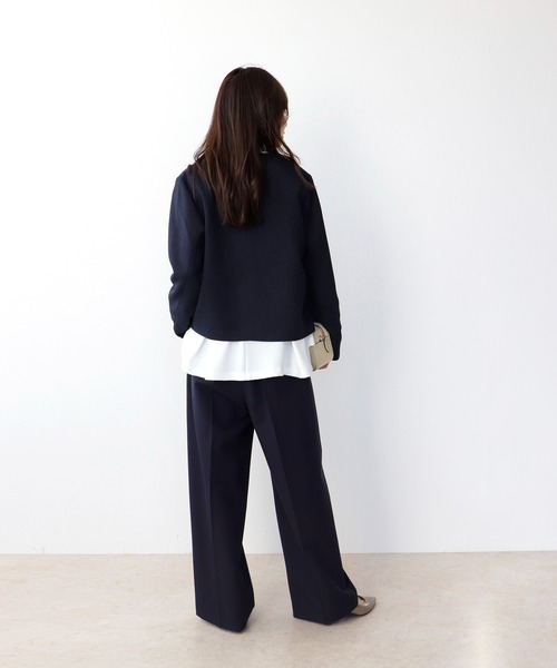Jines(ジネス)の「2タックワイドパンツ(その他パンツ・レディース・ベージュ/ネイビー/グレー・36/38)」の19枚目の写真