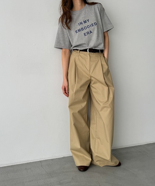 CANAL JEAN（キャナルジーン）の「El mar　IN MY ロゴTシャツ（Tシャツ/カットソー・レディース・グレー/ホワイト・ONE SIZE）」の8枚目の写真