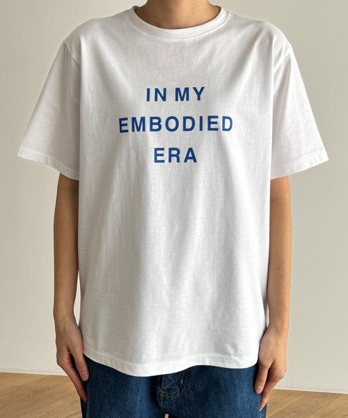 CANAL JEAN（キャナルジーン）の「El mar　IN MY ロゴTシャツ（Tシャツ/カットソー・レディース・グレー/ホワイト・ONE SIZE）」の9枚目の写真