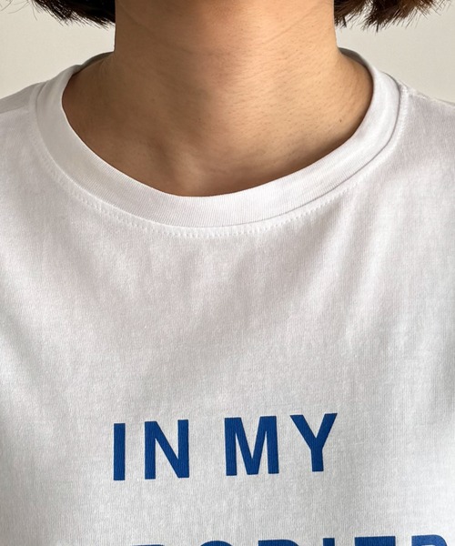 CANAL JEAN（キャナルジーン）の「El mar　IN MY ロゴTシャツ（Tシャツ/カットソー・レディース・グレー/ホワイト・ONE SIZE）」の12枚目の写真