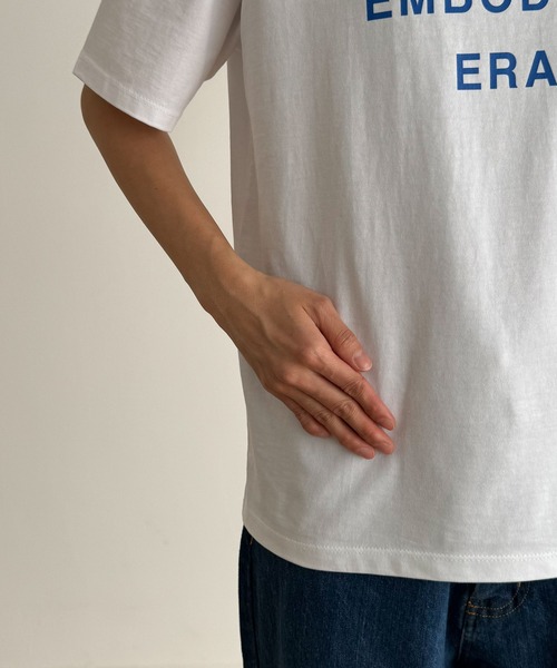 CANAL JEAN（キャナルジーン）の「El mar　IN MY ロゴTシャツ（Tシャツ/カットソー・レディース・グレー/ホワイト・ONE SIZE）」の13枚目の写真