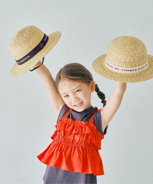 ロゴリボンストローハット（ハット）｜p.premier（ピードットプルミエ