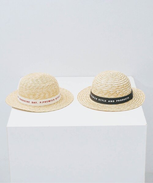 p.premier(ピードットプルミエ)の「ロゴリボンストローハット(ハット・キッズ・アイボリー/ブラック・56/54/52/50)」の9枚目の写真