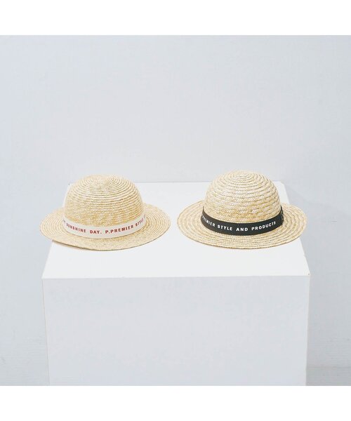 ロゴリボンストローハット（ハット）｜p.premier（ピードットプルミエ