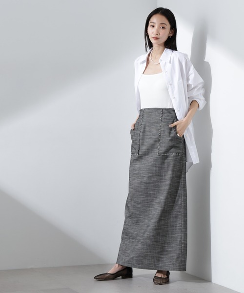 NANO universe(ナノユニバース)の「抗菌防臭リブカップ付きタンクトップ(タンクトップ・レディース・ホワイト/ブラック/ライトグレー・FREE)」の15枚目の写真