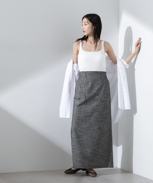 NANO universe(ナノユニバース)の「抗菌防臭リブカップ付きタンクトップ(タンクトップ・レディース・ホワイト/ブラック/ライトグレー・FREE)」の17枚目の写真