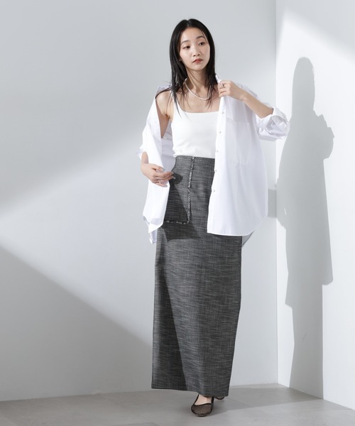 NANO universe(ナノユニバース)の「抗菌防臭リブカップ付きタンクトップ(タンクトップ・レディース・ホワイト/ブラック/ライトグレー・FREE)」の18枚目の写真