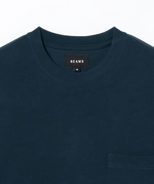 BEAMS（ビームス）の「BEAMS / ヘビーウェイト ポケットTシャツ（Tシャツ/カットソー・メンズ・ネイビー/ホワイト/ブラック/オリーブ・SMALL/MEDIUM/LARGE/X-LARGE/XX-LARGE）」の16枚目の写真