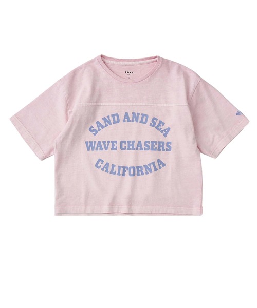 ROXY（ロキシー）の「MINI ACTIVE EDGE /ロキシーキッズショート丈オーバーサイズ半袖Tシャツ（Tシャツ/カットソー・キッズ・ブラック/ライトピンク/ホワイト・140/150/130/120）」の3枚目の写真