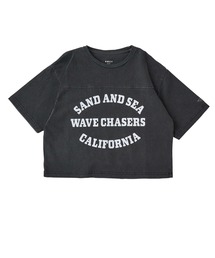 ROXY（ロキシー）の「MINI ACTIVE EDGE /ロキシーキッズショート丈オーバーサイズ半袖Tシャツ（Tシャツ/カットソー）」