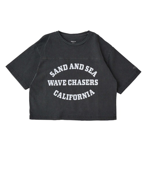 ROXY（ロキシー）の「MINI ACTIVE EDGE /ロキシーキッズショート丈オーバーサイズ半袖Tシャツ（Tシャツ/カットソー・キッズ・ブラック/ライトピンク/ホワイト・140/150/130/120）」の2枚目の写真