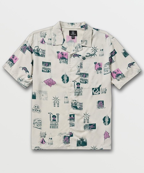VOLCOM/ボルコム 半袖シャツ アロハシャツ 総柄 A0422501