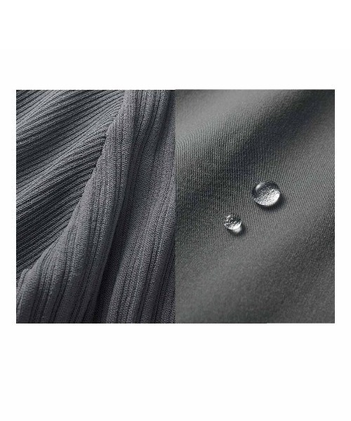 IEDIT（イディット）の「ＩＥＤＩＴ　シャリ感ニットと撥水（はっすい）スカートドッキングワンピース（ワンピース・レディース・ブラック/グレー・3L/LL/L/M/MP/S/4L）」の9枚目の写真