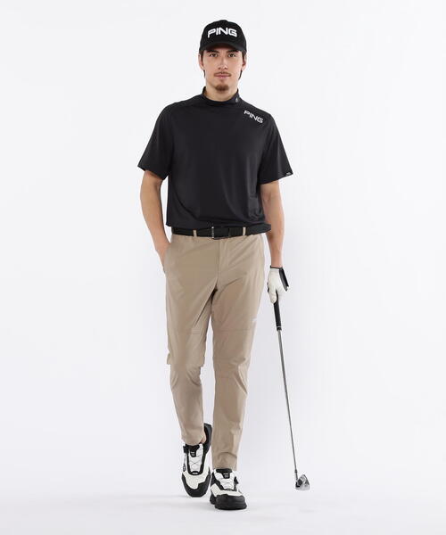 セール】【PING APPAREL】メッシュパネルジャガード半袖