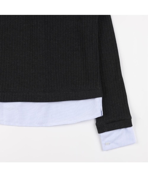 FANCY CLUB】STRIPE SHIRT LAYERED CARDIGAN / 【ファンシー