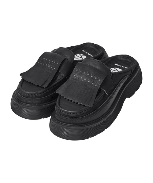 SHAKA(シャカ)の「SHAKA キルト ローファー ミュール チャンキー KILT LOAFER MULE CHUNKY 2WAY(ローファー・レディース・ブラック/キナリ・23/24/25/26)」の9枚目の写真