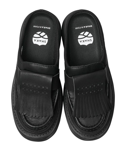SHAKA(シャカ)の「SHAKA キルト ローファー ミュール チャンキー KILT LOAFER MULE CHUNKY 2WAY(ローファー・レディース・ブラック/キナリ・23/24/25/26)」の11枚目の写真