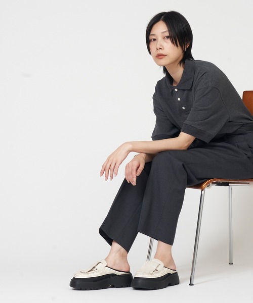 SHAKA(シャカ)の「SHAKA キルト ローファー ミュール チャンキー KILT LOAFER MULE CHUNKY 2WAY(ローファー・レディース・ブラック/キナリ・23/24/25/26)」の14枚目の写真