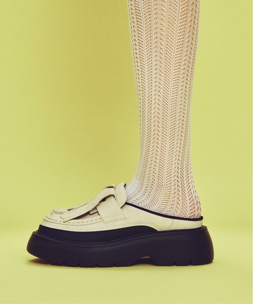 SHAKA(シャカ)の「SHAKA キルト ローファー ミュール チャンキー KILT LOAFER MULE CHUNKY 2WAY(ローファー・レディース・ブラック/キナリ・23/24/25/26)」の16枚目の写真