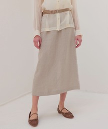 DRESSLAVE | OX linen midi skirt(リネンミディ丈スカート)(スカート)