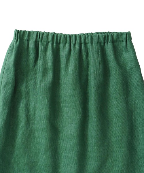 DRESSLAVE（ドレスレイブ）の「OX linen midi skirt(リネンミディ丈スカート)（スカート・レディース・ベージュ/グリーン・38）」の8枚目の写真