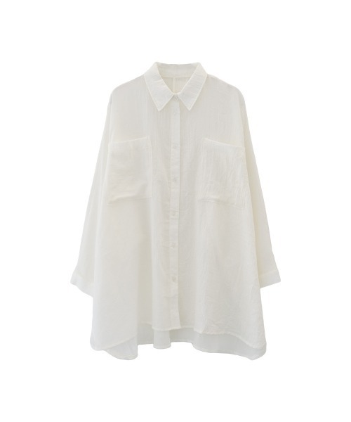 aquagarage（アクアガレージ）の「シアーBIGシャツ（シャツ/ブラウス・レディース・ベージュ/ブラック/アイボリー・M）」の13枚目の写真