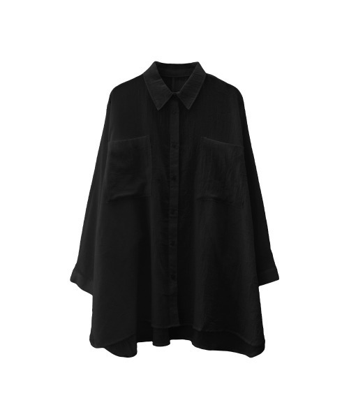 aquagarage（アクアガレージ）の「シアーBIGシャツ（シャツ/ブラウス・レディース・ベージュ/ブラック/アイボリー・M）」の15枚目の写真