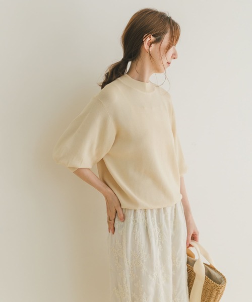 ITEMS URBANRESEARCH（アイテムズ アーバンリサーチ）の「ソウバリボリュームスリーブニット（ニット/セーター・レディース・ホワイト系その他/ブルー/オフホワイト/ブラック・FREE）」の8枚目の写真