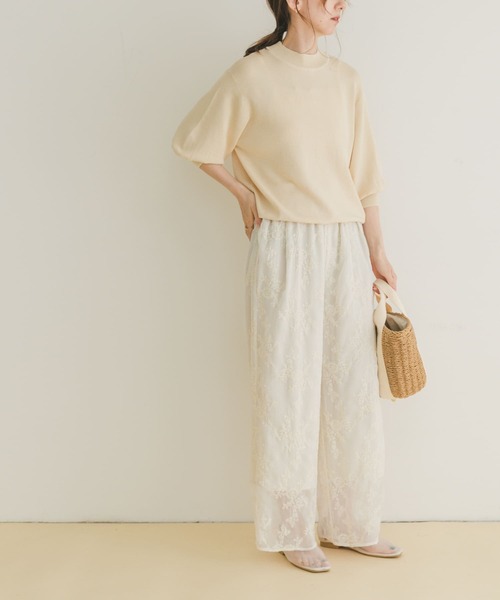 ITEMS URBANRESEARCH（アイテムズ アーバンリサーチ）の「ソウバリボリュームスリーブニット（ニット/セーター・レディース・ホワイト系その他/ブルー/オフホワイト/ブラック・FREE）」の9枚目の写真