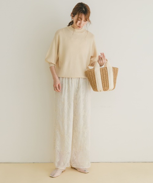 ITEMS URBANRESEARCH（アイテムズ アーバンリサーチ）の「ソウバリボリュームスリーブニット（ニット/セーター・レディース・ホワイト系その他/ブルー/オフホワイト/ブラック・FREE）」の10枚目の写真