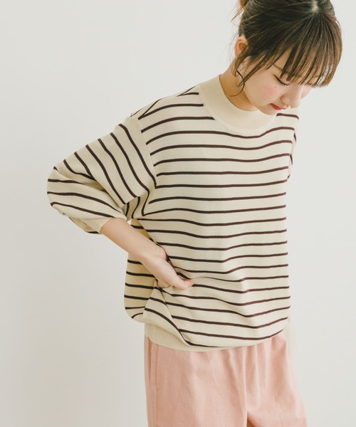 ITEMS URBANRESEARCH（アイテムズ アーバンリサーチ）の「ソウバリボリュームスリーブニット（ニット/セーター・レディース・ホワイト系その他/ブルー/オフホワイト/ブラック・FREE）」の13枚目の写真