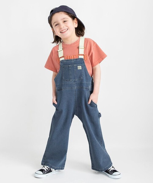 BRANSHES(ブランシェス)の「【ベビーとリンクコーデ】デニムサロペット(サロペット/オーバーオール・キッズ・ネイビー・90/110/100/140/130/150/120)」の10枚目の写真