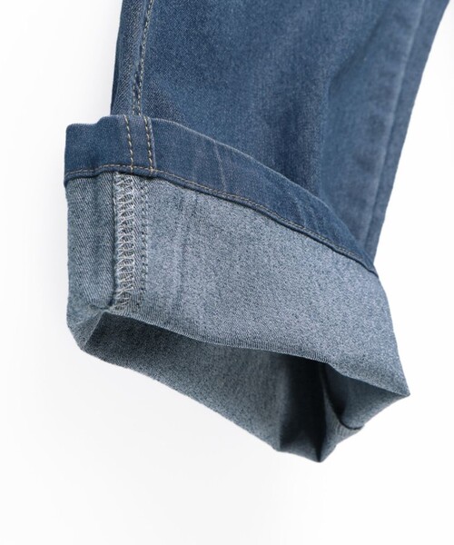 BRANSHES(ブランシェス)の「【ベビーとリンクコーデ】デニムサロペット(サロペット/オーバーオール・キッズ・ネイビー・90/110/100/140/130/150/120)」の6枚目の写真