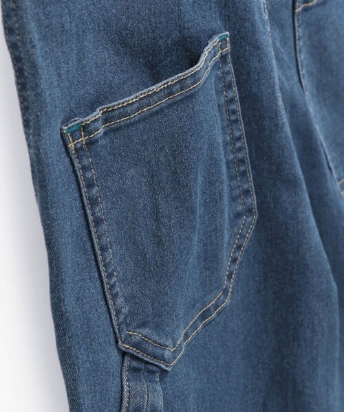 BRANSHES(ブランシェス)の「【ベビーとリンクコーデ】デニムサロペット(サロペット/オーバーオール・キッズ・ネイビー・90/110/100/140/130/150/120)」の7枚目の写真