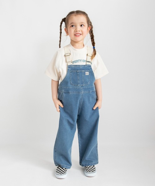 BRANSHES(ブランシェス)の「【ベビーとリンクコーデ】デニムサロペット(サロペット/オーバーオール・キッズ・ネイビー・90/110/100/140/130/150/120)」の17枚目の写真